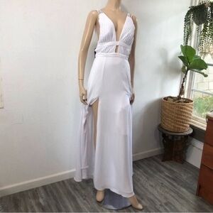 fame and partners gown dress white size:8